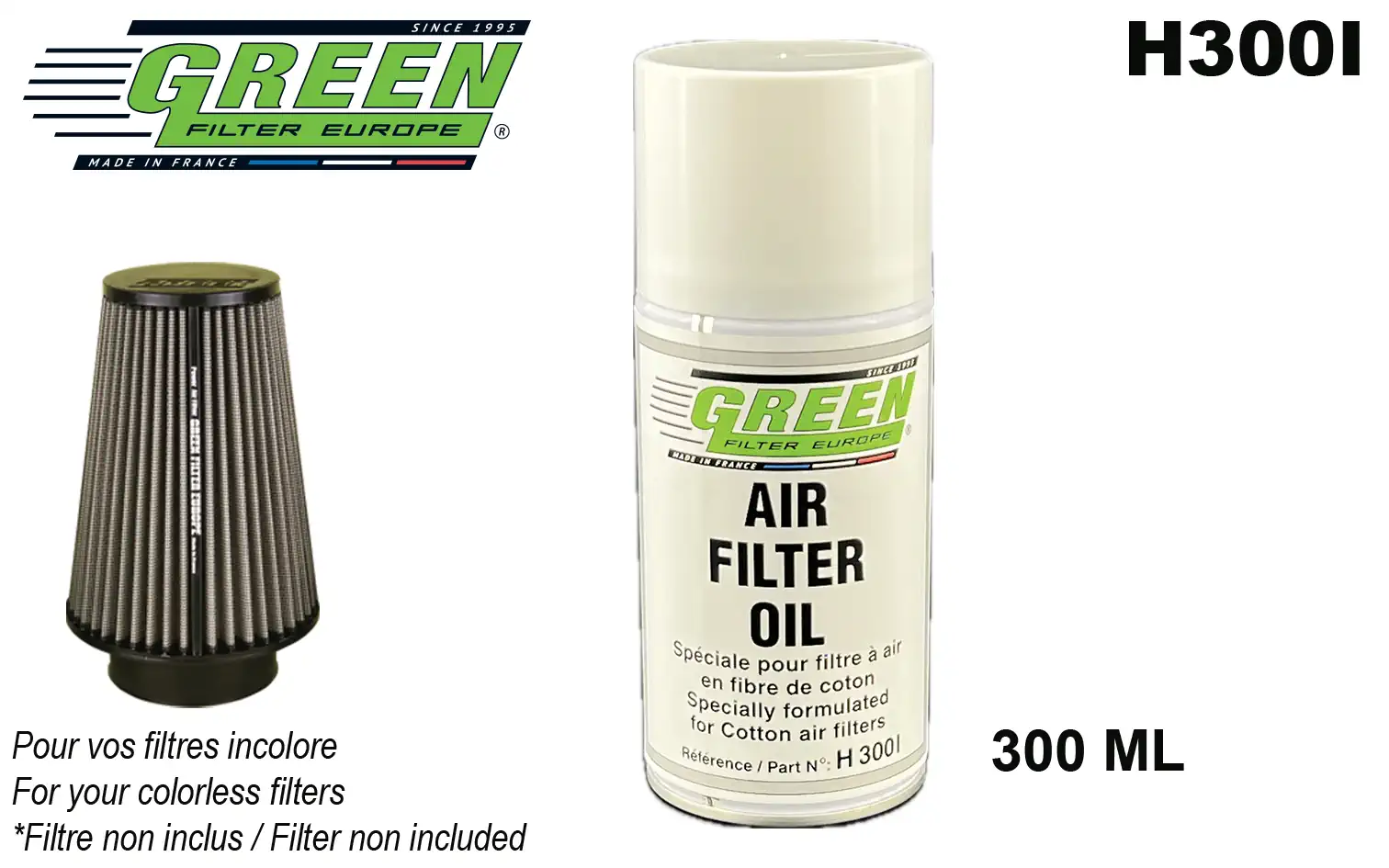 Colorless impregnating oil for high-performance cotton air filters