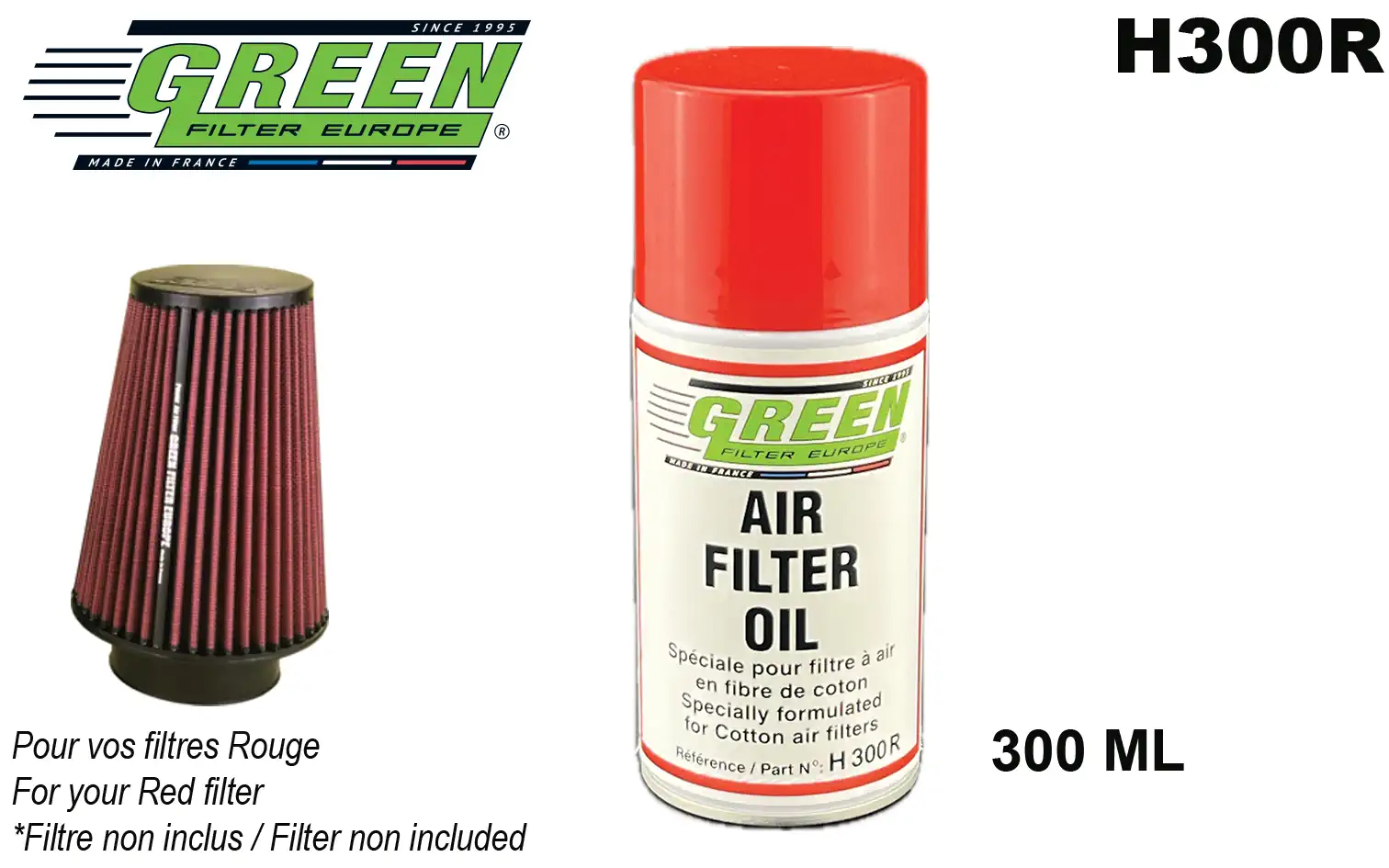 Red impregnation oil for high performance cotton air filters